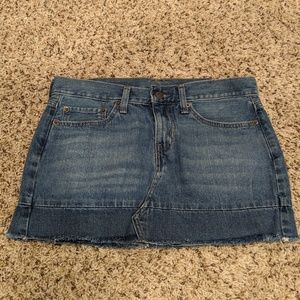 Levi's cutoff denim mini skirt